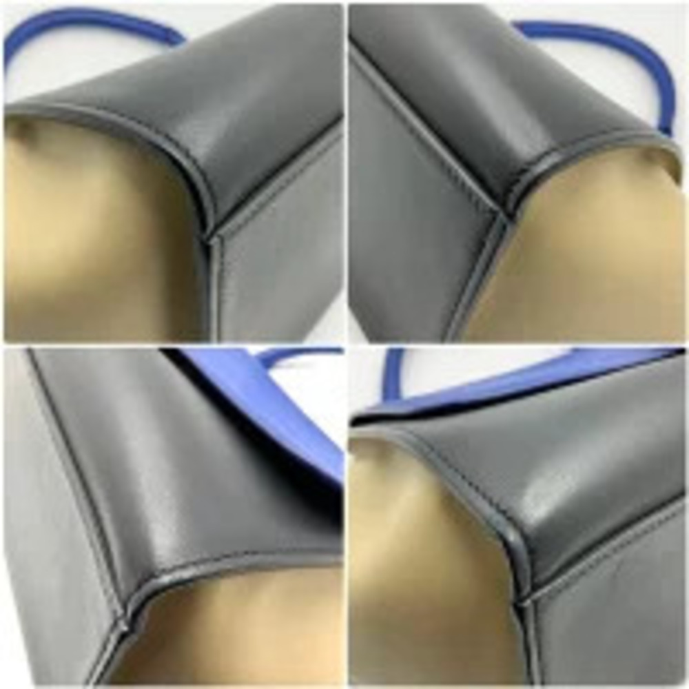 CELINE Trapeze Tricolor Blue Beige Black One Handle Shoulder Bag Handbag - Picture 7 of 13